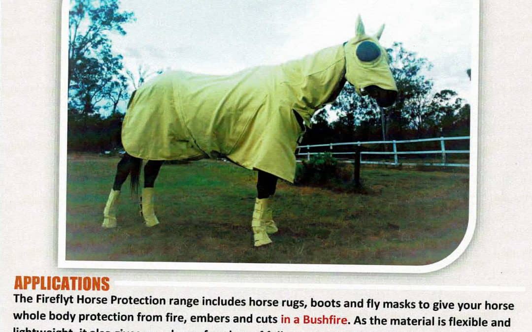 Kevlar fire protection for horses from TBAFirefly